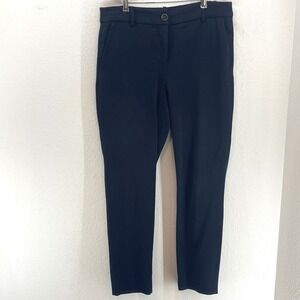 J Crew Black Trouser Pants High Rise Ankle Length Women Size 8